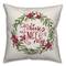 Designs Direct Our Cheeks are Nice & Rosy Wreath 18x18 Throw Pillow